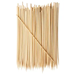 90Pcs Bamboo Skewer Sticks 6/8/10/12inch Natural Wood Barbecue