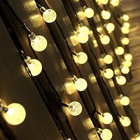 Guirlande lumineuse solaire à 30 led en forme de boule de cristal, luminaire décoratif d'extérieur, éclairage féerique, idéal pour un jardin