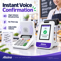 Terminal de Paiement Aisino Q161 Pro à Double Écran avec Affichage Dynamique de Code QR et Option de Paiement Sans Contact pour Système de Caisse au Détail
