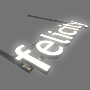 Factory custom Bar logo Long-lasting led Metalsignage Acrylic Frontlit letters for decor
