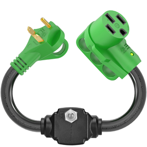 Cavo dell'adattatore del RV del protettore di sovraccarico con l'interruttore di circuito, TT-30P del NEMA all'adattatore di potere di 14-50R RV con l'indicatore principale, ETL elencato - Product Image 1