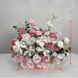 Venta al por Mayor de Ramilletes de Rosas Artificiales de Seda Realistas y Coloridas de 60 cm, Hechas a Mano, Ecológicas, para Decoración de Pasillos de Boda - Product Image 2