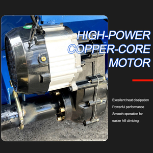 Chariot de <span class=keywords><strong>transport</strong></span> électrique à quatre roues en métal durable pour usage industriel, domestique, agricole et sur chantier de construction - Chariot à main électrique - Product Image 4
