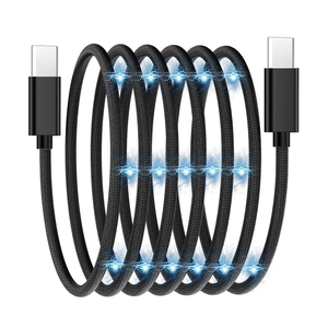 Magnetic <b>USB</b> C Charger <b>Cable</b>, 60W <b>USB</b> C <b>to</b> <b>USB</b> C <b>Cable</b>, Nylon Braided Type C Fast Charging Data Sync <b>Cable</b> Cord for iPhone 15 - Product Image 1