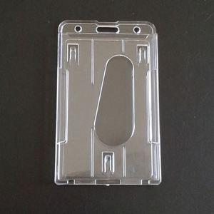 Cheapest Clear Color Rigid Plastic Two <b>Id</b> Card Badge <b>Holder</b> - Product Image 3
