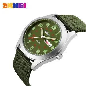 Factory price Luxury Simple Relojes hombre Skmei 9112 Nylon strap Men quartz wrist watch Original Japan movt Jam tangan