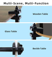 Support de tablette pliable multi-angles à bras long avec pince 360° °   Support de lit et de bureau rotatif et réglable pour téléphone et tablette de 4,7 à 12,9 pouces