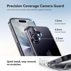 Coque transparente en TPU anti-jaunissement pour iPhone 16 17 Pro Max, protection souple antichoc ultra-claire avec protection d'objectif d'appareil photo - Product Image 6
