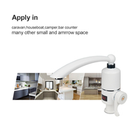 Robinet Mitigeur Chauffe-Eau Électrique Instantané à Affichage Numérique LED, Eau Chaude et Froide avec Robinet Électrique