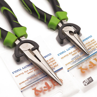 Pince coupante professionnelle GK-D009 6 et 8 pouces pour fil d'acier, manche TPR vert-noir, durable, à bec effilé, qualité industrielle, pour le bricolage