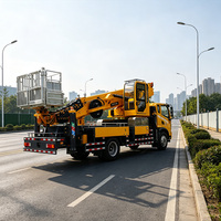 JIUBANG Nouveau Camion de Travail Aérien Diesel Automatique 150-250 CV 40m avec Détecteurs de Charge et de Vitesse du Vent, Multi-Protections de Sécurité pour Travaux Extérieurs