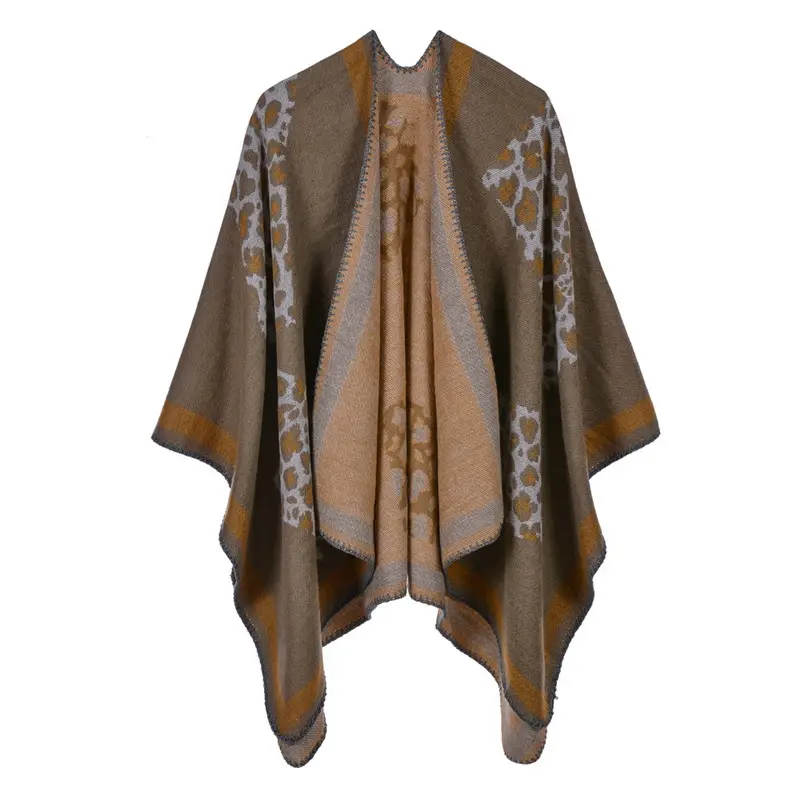 Poncho xadrez quente feminino, novo design moderno 2020 outono-inverno