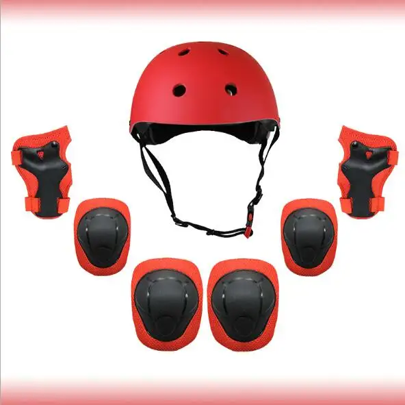 7 HC-001 # Fábrica pcs Crianças Na Altura Do Joelho/Elbow Pads Guarda Pulso Capacete Para andar de Patins de Futebol Ostenta a Engrenagem Protetora esportes de Segurança