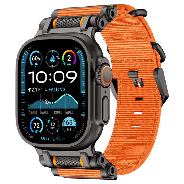 Alpine Loop Nylon Metal Connector Watch Band Strap Bracelet for Apple Watch Ultra 49mm 10 9 8 7  42mm 44mm 45mm 46mm