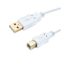 Cable de 2m USB 2,0 a macho a b macho 28 24 AWG con ferrita