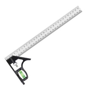 Règle d'angle multifonctionnelle en acier inoxydable Yu Jian 300 mm avec niveau à bulle pour le travail du bois et la mesure de précision - Product Image 2