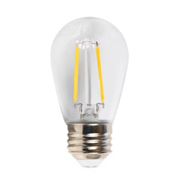 Ampoule à filament LED Edison vintage S14, culots AC E27/E14/B22, usage résidentiel décoratif, 2700K/3500K/6000K, dimmable, IRC 80
