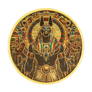 Moneda Conmemorativa del Faraón Egipcio Anubis, Decoración para el Hogar y Colección de Monedas de Perros de Caza - Product Image 1