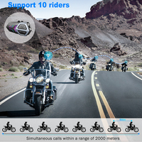 2025 LX5 dernier casque casque BT 5.0 écouteur de moto sans fil IP67 Microphone avec fonction d'interphone multi-personnes