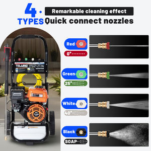 เครื่องฉีดน้ำแรงดันสูงแบบพกพา Anti-Clog 3300psi/227bar สตาร์ทดับเบิ้ล สำหรับทำความสะอาดอุปกรณ์ในฟาร์มเกษตรอินทรีย์ - Product Image 5