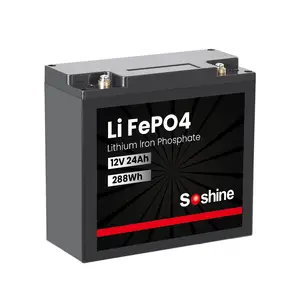 Lifepo4-caja de batería de litio recargable, caja de 12 v, 24Ah