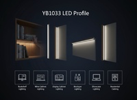 Éclairage LED pour armoire 18mm 25mm 36mm, éclairage linéaire double face haut/bas pour étagère YB1033-21-1