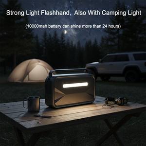 Démarreur de batterie de voiture d'urgence avec compresseur d'air portable pour batterie de voiture 12V, batterie externe pour camping en plein air, lumière LED - Product Image 5