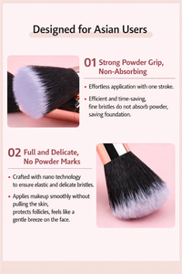 Pinceau de Maquillage Unique à Poils Synthétiques Doux, Manche en Bois, Emballage PVC, pour Fard à Paupières et Maquillage Visage, OEM - Product Image 5