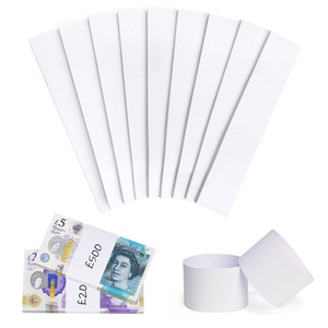 Cintas de Papel Kraft Blanco Premium (29x192mm) Escribibles y Adhesivas para Agrupar Efectivo y Uso Bancario - Product Image 3