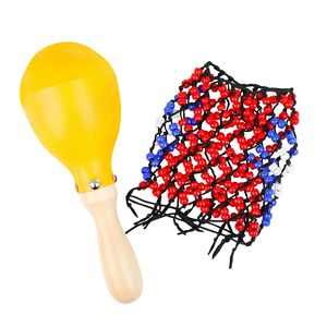 Percussions Orff, filet de perles colorées, marteau à sable et tambourin à main pour l'éducation préscolaire - Product Image 4