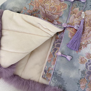 लड़कियों के मोटे कपड़े सर्दियों के 2026 बच्चों को गर्म मखमली कोट पैंट-2 पीसी कपास सूट के लिए सूट - Product Image 3