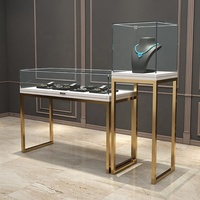 Benutzer definierte moderne Edelstahl Diamant Schrank Glas Schmuck Vitrine für Shop
