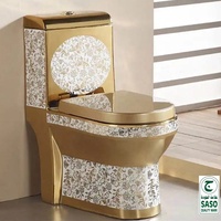 Toilettes décoratives de luxe en or, style Royal, pour salle de bains, personnalisées, disponibles