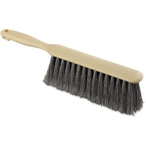 Boardwalk BWK5408 4.5 pulgadas Cepillo de 3.5 pulgadas Cepillo de limpieza de pisos con mango de plástico polipropileno color gris - Product Image 2