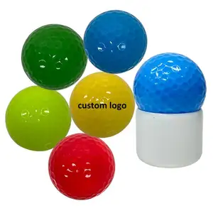 Oem Factory Prices Custom Logo 2 3 4 Layers 6 Pcs Special Mini Sport Assorted Colored Practice Golf Balls 6 Cm