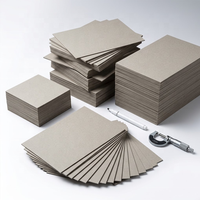 Carton rigide laminé gris 1mm-4mm, feuilles de carton ondulé pour support de cadre photo et emballage de boîte cadeau de luxe