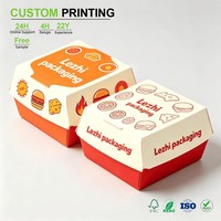 Boîte à clapet personnalisée, coloris variés, avec fermeture à languette, en carton SBS, compatible alimentaire, couvercle intégré, forme pyramide coupée, pour le camping
