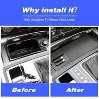 Station d'accueil sans fil Vtear, chargeur sans fil, câble rétractable, accessoires de décoration intérieure pour Audi A6/A7/S6/S7/RS6/RS7 2011-2018