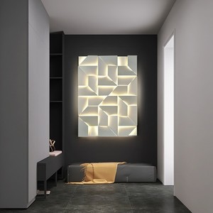 Lámpara de pared minimalista moderna, iluminación Led de diseño geométrico para sala de estar, dormitorio, pasillo, accesorio decorativo E27, ahorro de energía - Product Image 4