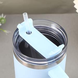 Mug de voyage isotherme en acier inoxydable 40 oz avec poignée, impression logo personnalisée, double paroi sous vide, anti-fuite, avec couvercle sans BPA - Product Image 2