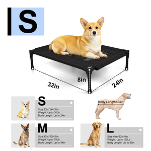 Elevated Portable <b>Dog</b> <b>Bed</b>-Durable Washable Removable Cooling Modern Rectangle Design for All Seasons - Product Image 6