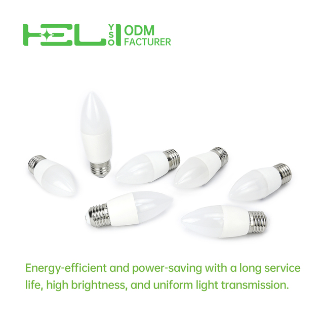 Energy Saving 7W LED Candle Bulb E27 540lm 3000K-10000K 100-265V 15000h LED C Bulb for Chandelier