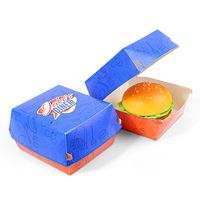 Emballages personnalisés pour la restauration rapide, hamburgers, sandwichs, frites, en-cas, boîtes à hamburgers en papier