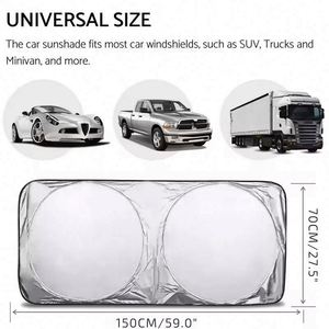 Wholesale Logo Printed Cheap Sun Shade for Business Gift Foldable Front Windshield Uv Car Sunshade <b>Cover</b> Custom Gifts - Product Image 4