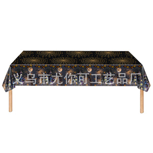 Halloween Disposable <b>Tablecloth</b> <b>Rectangle</b> Plastic Digital Printing Indoor Party Decor Youke108 - Product Image 1