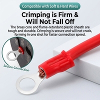 Terminal de Anillo Preaislado Serie RV, Conector de Crimpado de Cobre Estañado para Cable Eléctrico