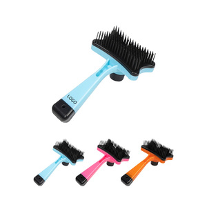 Wholesale Pet Hair Remover Brush Portable Cat Dog Self Cleaning Grooming Brush Custom Logo for Cats and Dogs