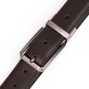 <span class=keywords><strong>Ceinture</strong></span> Classique en Cuir Véritable pour Homme, <span class=keywords><strong>Ceinture</strong></span> Habillée de Luxe en Cuir de Vachette avec Boucle à Aiguille en Alliage - Product Image 4
