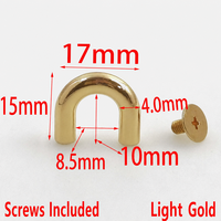 Accessoires de quincaillerie pour bagages de 8,5 mm, durables, de haute qualité et tendance, vis à pont en arche en alliage de zinc, boucle de chaîne pour sacs à main