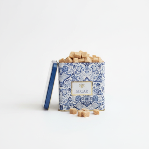 80x120x120 mm Rectangular Metal <b>Storage</b> <b>Box</b> with Slip Lid 1L Capacity Azulejo-Inspired <b>Blue</b> & White Decorative Pattern - Product Image 2